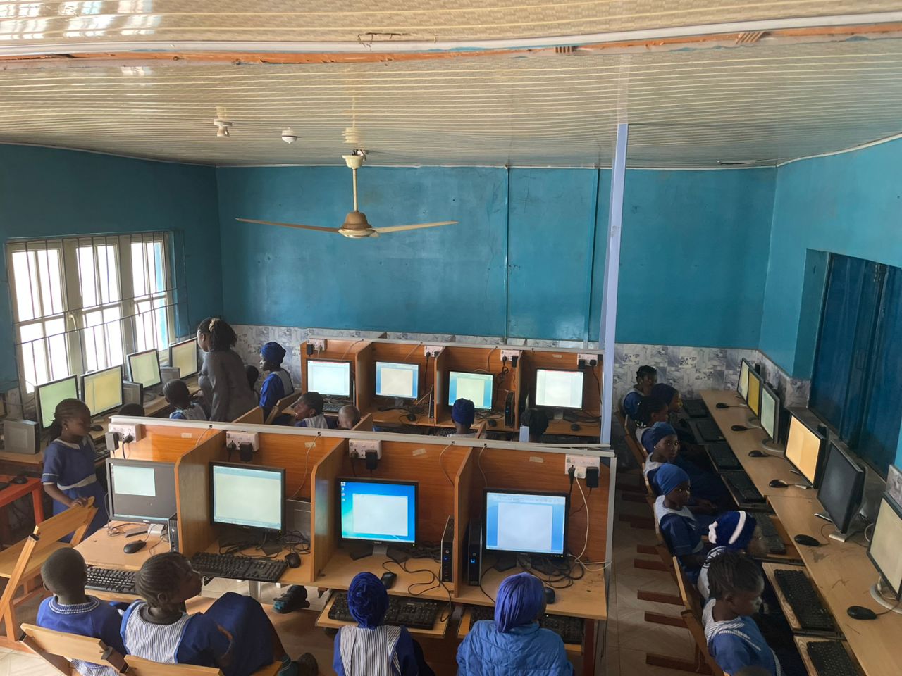 Students learning in the ICT laboratory